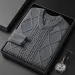 Men's Clothing Men's Extra Thick Cable Knit Sweater - Winter V-Neck Pullover_viptrois.com