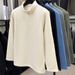 Men's Reversible Zip-Up Fleece Jacket - Stand Collar Winter Pullover, Casual Solid Color Loungewear, Relaxed Fit Thermal Innerwear_viptrois.com