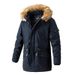 Autumn And Winter European And American Long Washed Jackets For Men With Fleece Casual Wear And Outerwear_viptrois.com