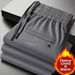 Luxury Men's Casual Pants Fleece Lined Loose Straight Leg Sports Winter Plus Size Versatile New Style_viptrois.com