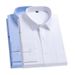 Pulse Pulse Men's Long Sleeve White Business Solid Color Cotton Breathable Shirt For Young And Middle-aged Professional Wear Formal_viptrois.com