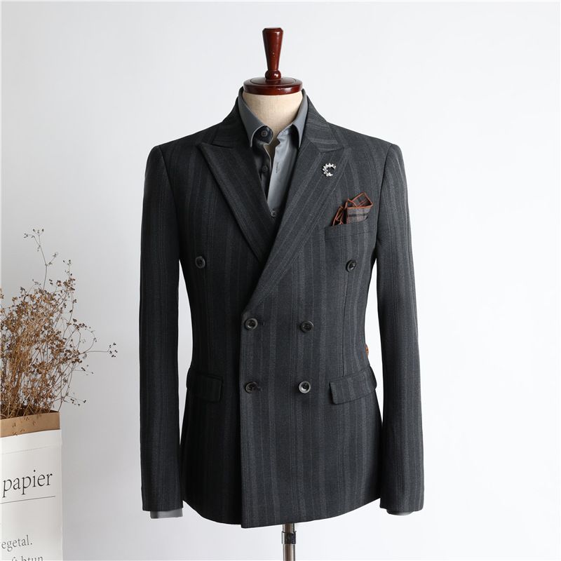 Men's clothing double breasted suit suit wedding groom suit jacket_viptrois.com