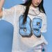 Men's Clothing New Retro Hollow Mesh Rugby Uniform Digital Letter Printing Men And Women Casual Tops_viptrois.com