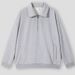 Men's Half-Zip Fleece Sweatshirt – Vintage-Inspired Relaxed Fit With Stand Collar & Drop Shoulder (S-XXL, 3 Neutral Tones)_viptrois.com