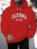 Men's Autumn And Winter Casual Fashion Loose Hooded Sweatshirt California West Coast Letter Printed Warm Long Sleeved Pullover_viptrois.com