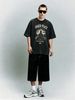 Buddha Lotus Inner Peace Heavyweight Washed Graphic T-Shirt Men's Oversized Streetwear Tee_viptrois.com