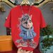 New Men's Light Luxury Trendy Short Sleeve T-Shirt Printed Rhinestones High Quality Heavy Duty Crew Neck Fashionable Casual Top_viptrois.com