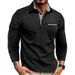 Pulse 2025 New European And American Men's Casual Fashion Polo Shirt Export Turn-down Collar Long Sleeve Color Block_viptrois.com