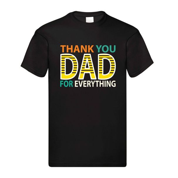 Thank You Dad For Everything T-Shirt Mens Womens Tees Top Men's Women's Tops Tees – Heartfelt Father's Day Gift | Black Adult_viptrois.com