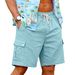 Men's Clothing Men's Summer Casual Workwear Shorts Loose Fit Skin Friendly Outdoor Sports Beach Multi Pocket Style Cotton Linen_viptrois.com