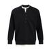 Color Block Two-Piece Casual Sweatshirt Men's Trendy American Style Spring Autumn Sports Shirt Half Button Round_viptrois.com