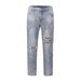 Men's Clothing Retro High Street Fashion Brand Ripped Jeans Straight Slim Fit Casual Trousers_viptrois.com