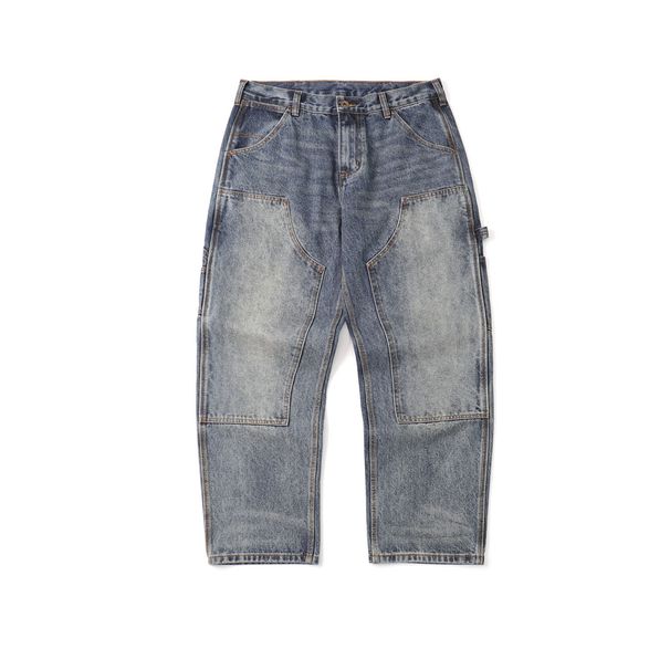Men's Clothing Men's Wear | 25AW Retro Washed Distressed Monkey Cleanfit Workwear B01 Double Knee Logging Jeans_viptrois.com