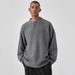 Autumn And Winter New Round Neck Henley Collar Sweater Men's High End Solid Color Base Knitted Sweater Jacket_viptrois.com