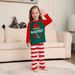 Christmas Santa hat alphabet stripes Christmas family suit printed home suit pajamas_viptrois.com
