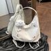 Butterfly Embellished Soft PU Tote Bag - Stylish Spacious Shoulder Bag For Work & Daily Use, Lightweight & Versatile With Dual Straps_viptrois.com