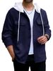European And American Cross-Border Autumn Winter Foreign Trade Men's Casual Sports Color-Block Hooded Sweatshirt_viptrois.com