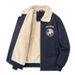 Men's Aviator Jacket Winter Coat With Fleece Lining, Shearling Collar Workwear Style Cotton Bomber Jacket For Casual Outwear (Khaki, Navy, Army Green)_viptrois.com