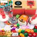 Mother & Kids Kids Pretend Play Kitchen Toy Set With Realistic Stove, Cookware & Cutting Fun - 33/56/70/84 PCS For Boys & Girls (Red/Green)_viptrois.com