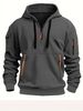 Spring And Autumn Men's Hoodie, Zippered Multi-pocket Long-sleeved Pullover, Sporty Casual Jacket_viptrois.com