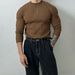 Spring And Autumn New Long Sleeve Knitted Sweater Men's Light Mature Slim Fit T-shirt_viptrois.com