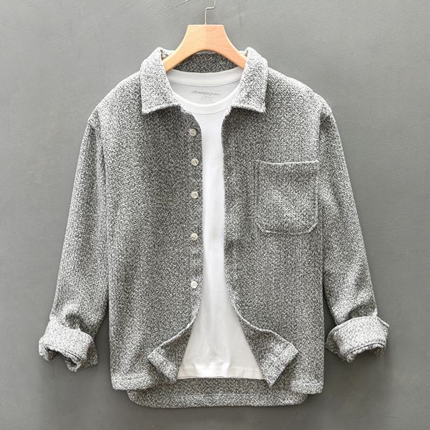 Nordmann Z265 Autumn New Turn-Down Collar Long Sleeve Casual Shirt Youth College Style Top Men's Trendy Versatile_viptrois.com