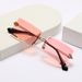 Sunglasses Female Explosive Square Small Rimless Sunglasses Male Fashion Personality Metal_viptrois.com