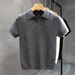Men's Clothing High Grade Polo Collar Short Sleeved Sweater Men's Summer New Fashion Slim Fit Half Sleeved Lapel Knitted Bottoming Shirt_viptrois.com