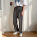 Men's Clothing Simple Drop Feeling Small Suit Trousers Loose Student Straight Wide Leg Casual Suit Trousers_viptrois.com