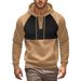 New Product 2025 Fashion Hoodies Outerwear Men's 100% Polyester Color Block Patchwork Long Sleeve Casual Loose Warm-Wool Hooded Swearshirts_viptrois.com