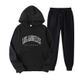 European And American Men's Fashion Spring And Autumn Hooded Solid Color Hoodie Set Men's Pullover Hoodie Set Men's Hooded Sweatshirt_viptrois.com