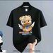 【DORAE】Unisex Oversized T-shirt (100% Cotton) Off-White ("Butter Bear Angel" Print & Kawaii Casual Design) – Casual Style For Everyday Casual_viptrois.com