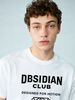 Men's 100% Cotton DBSIDIAN CLUB Diamond Printed Short Sleeve T-Shirt 2025 New Summer Trend Casual Round Neck Regular Fit Streetwear Graphic Tee_viptrois.com