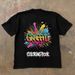 American Trendy Brand Street Printing Graffiti Short-sleeved T-shirt Men's Pure Cotton Loose Summer Casual Half-sleeved Ins_viptrois.com