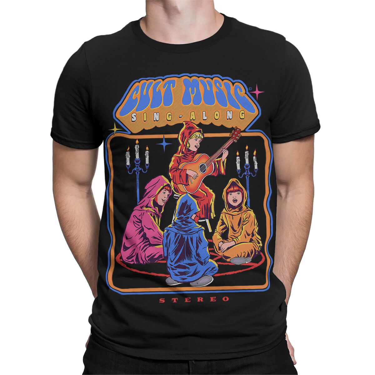 Cult Music Sing-Along 80s Style T-Shirt Mens Womens Tees Top For Music Fans #SR#T433_viptrois.com