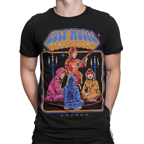 Cult Music Sing-Along 80s Style T-Shirt Mens Womens Tees Top For Music Fans #SR#T433_viptrois.com