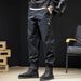 Men's Workwear Cargo Pants Fleece Lined Utility Relaxed Fit Drawstring Black Grey Khaki Winter Regular Versions_viptrois.com
