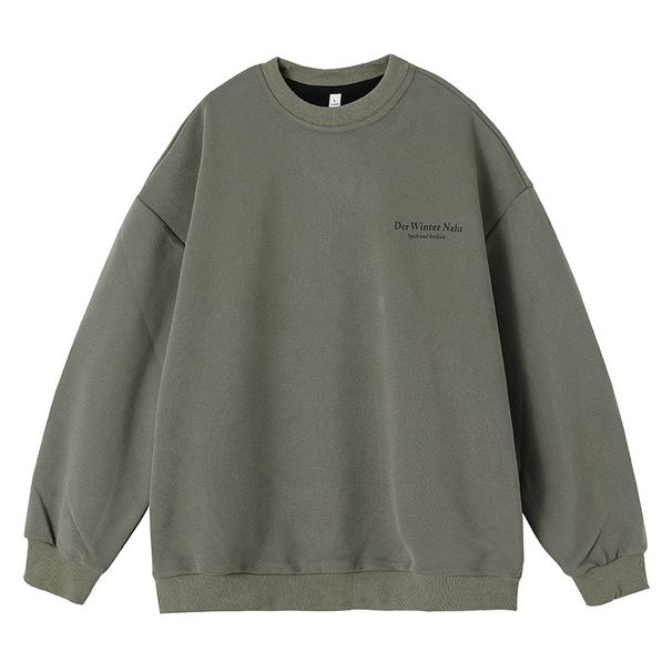 Hanlu Japanese Men's Fashion Brand American Style Printed Sweatshirt Men 2025 Spring New Retro Loose Couple Jacket_viptrois.com