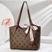 Women’s Bags Tote Bag Retro Plaid Bag Large Capacity Shoulder Messenger Bag Scarf Ornament Handbag Women Bags_viptrois.com