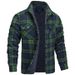 CT 2025 New Long Sleeve Turn-down Collar Plaid Thickened Shirt Men's Jacket_viptrois.com