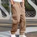 Men's Clothing Spring And Summer New Men's Overalls European And American Foreign Trade Drawstring Multi Pocket Casual Trousers_viptrois.com
