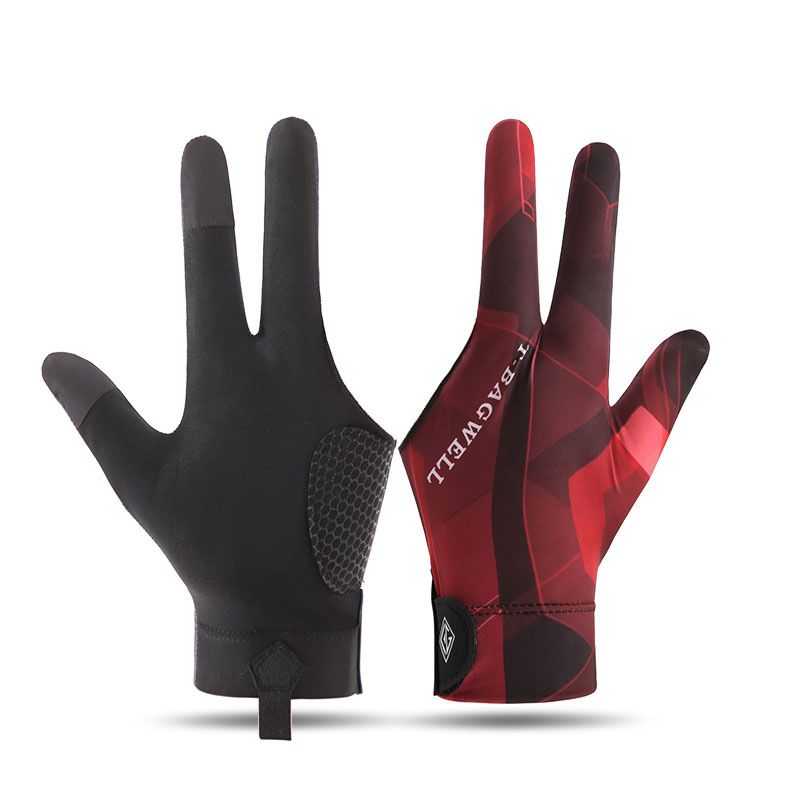 Professional Billiards Gloves Men's C5 Thin And Breathable Three-finger Full-finger Gloves Snooker Billiards Anti-slip Gloves_viptrois.com