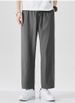 Men's Korean Style Casual Pants – Summer Lightweight Joggers (M-5XL, Elastic Cuffs, Quick-Dry, Loose Fit, Trendy Streetwear)_viptrois.com