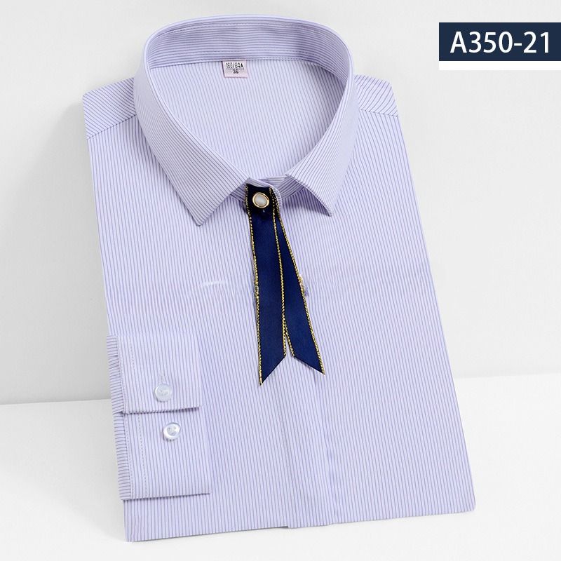 Men's Clothing Bamboo Fiber Stretch Blouse – Wrinkle-Resistant Office Shirt With Striped Design (Long/Short Sleeve,Eco-Friendly & Breathable)_viptrois.com