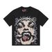 Vintage Dark Punk Gradient Rhinestone Vampire Portrait Oversized Unisex T-Shirt For Couples_viptrois.com