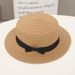 New Women's Summer Beach Simple Sun Protection Flat Top British Style Fresh Gift Hat_viptrois.com