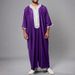 Men's Clothing New Men's Muslim Robe Arab Robe Mid Length Sleeve Embroidery_viptrois.com