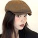 Blogger Style Forward Women Summer Cotton Linen Breathable Ins Korean Version British Beret Reversible Baseball Cap For_viptrois.com
