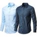 Pulse Pulse Men Long Sleeve Non-Iron Business Formal Slim Fit Korean Style Professional Office Men's White Casual Suit Shirt_viptrois.com