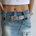 Y2k sexy spicy girl with PU punk feng shui diamond inlay, versatile trend women's belt, hollowed out waist belt_viptrois.com